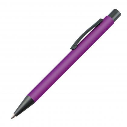Plastic ballpoint pen with metal clip MIKOLAJ