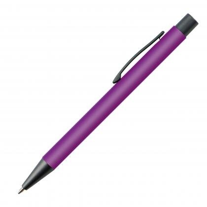 Plastic ballpoint pen with metal clip MIKOLAJ