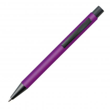 Plastic ballpoint pen with metal clip MIKOLAJ