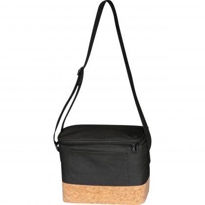Polyester cooler bag with cork bottom ANNELIESE