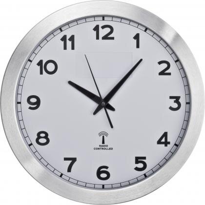 Round media clock made of metal JONAH