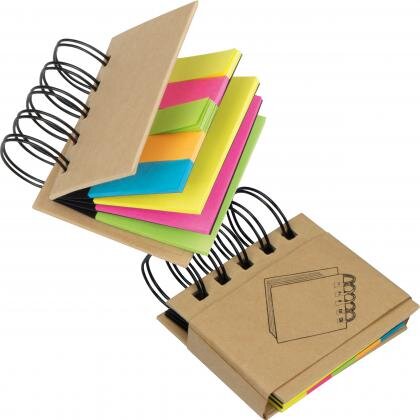 Small ring-binder with sticky notes BENEDYKTA