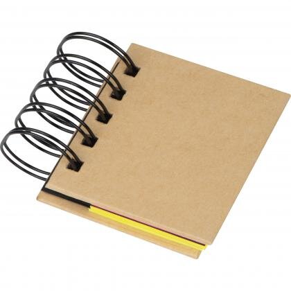 Small ring-binder with sticky notes BENEDYKTA