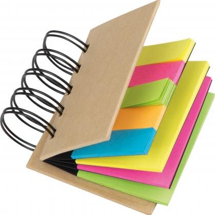 Small ring-binder with sticky notes BENEDYKTA
