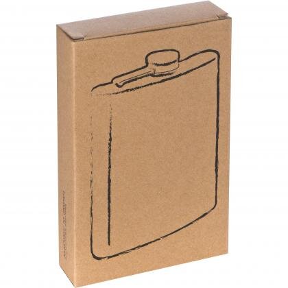 Stainless metal hip flask BELLA