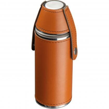 Stainless steel hip flask with 2 pins FILIPINA