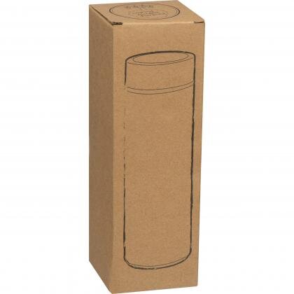 Stainless steel mug with tea strainer in bamboo look 350ml RAMON