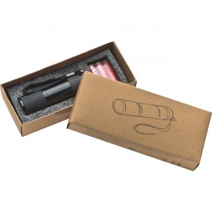 COB Torch with 3 batteries in a box DUNCAN
