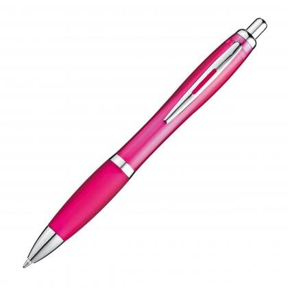 Ball pen with colored transparent shaft MELISSA