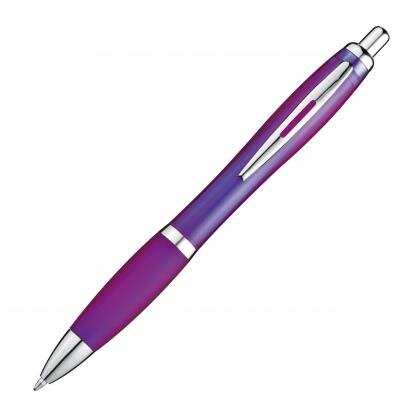 Ball pen with colored transparent shaft MELISSA