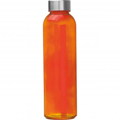 Transparent drinking bottle with grey lid EUGEN
