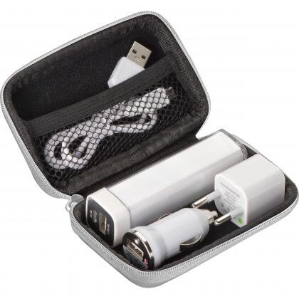 Travel set - Powerbank, EU Plug, USB Charger JUSTIN
