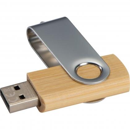 Twist USB Stick with medium wood cover GIANNI