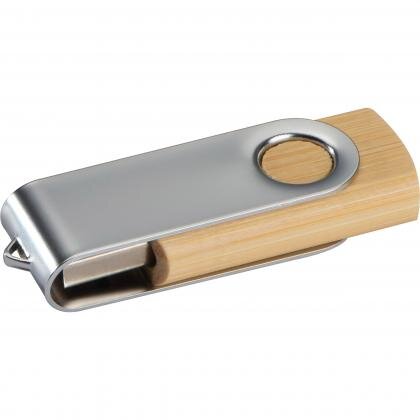Twist USB Stick with medium wood cover GIANNI