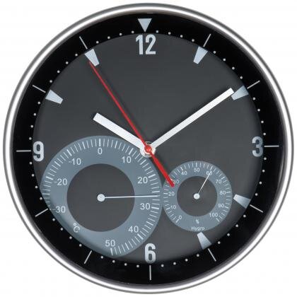 Wall clock with hygro and thermometer GEORGE