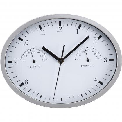 Wall clock with hygrometer, thermometer and click system HENRY