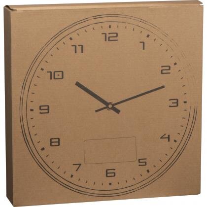 Wall clock with silver frame and click system FRANCISCA
