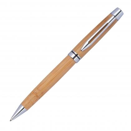 Wooden ballpen with metal applications THELMA