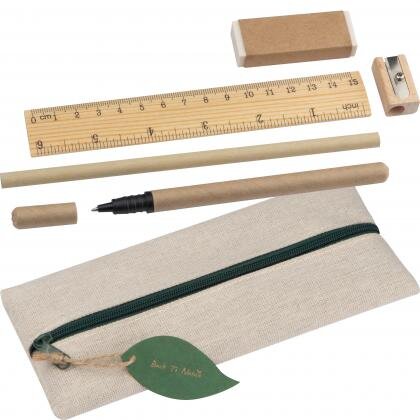 Writing set with cotton case EGIDIO