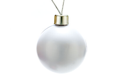 Large Shatter Resistant Clear Plastic Bauble With solid Colour Back