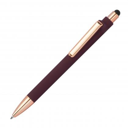 Rubberised ballpoint pen LENA
