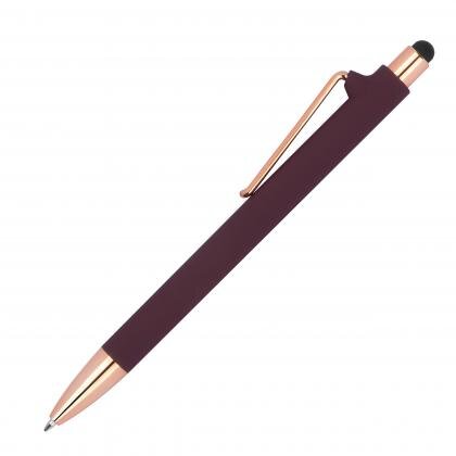 Rubberised ballpoint pen LENA