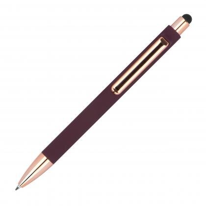 Rubberised ballpoint pen LENA