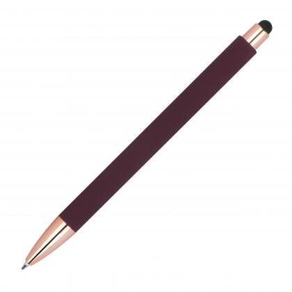 Rubberised ballpoint pen LENA