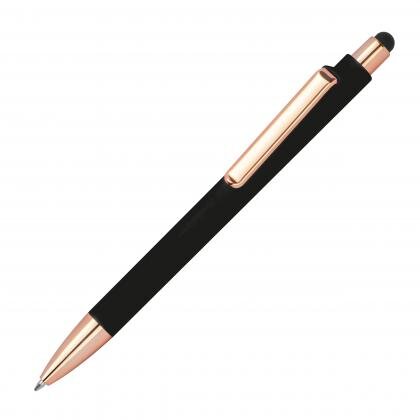 Rubberised ballpoint pen LENA