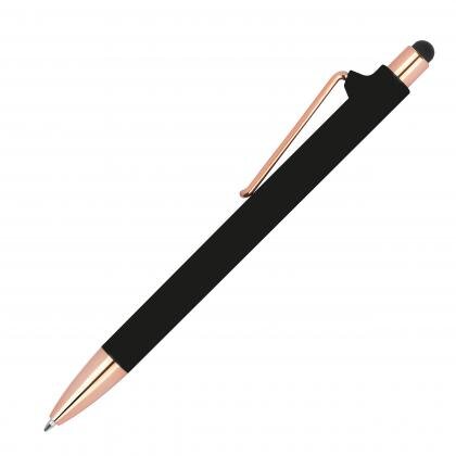 Rubberised ballpoint pen LENA