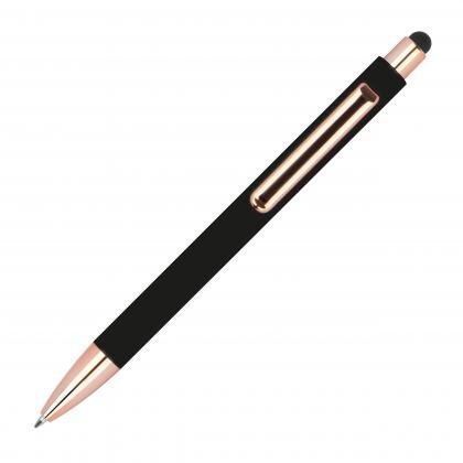 Rubberised ballpoint pen LENA