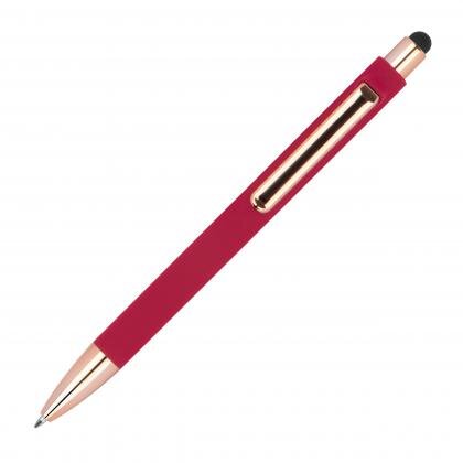 Rubberised ballpoint pen LENA