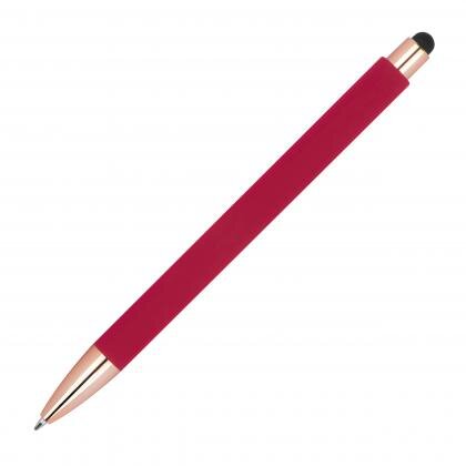 Rubberised ballpoint pen LENA