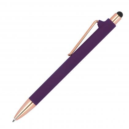 Rubberised ballpoint pen LENA