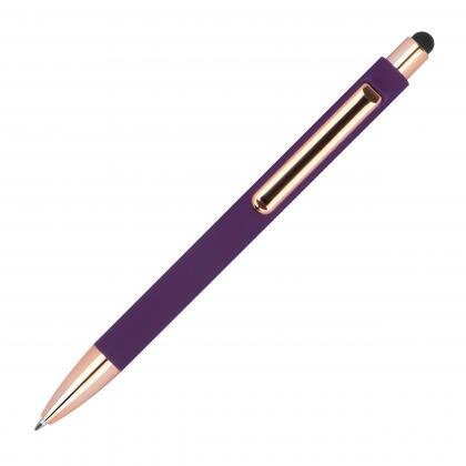 Rubberised ballpoint pen LENA