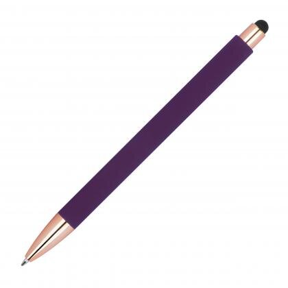 Rubberised ballpoint pen LENA