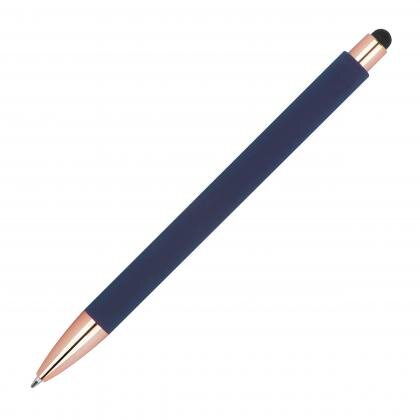 Rubberised ballpoint pen LENA