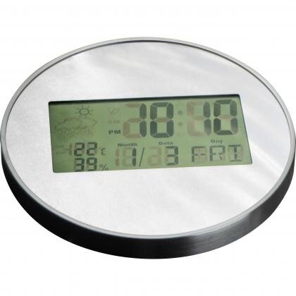 Wall clock with digital display TEOBALD