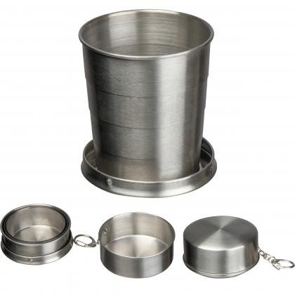 Foldable stainless steel drinking cup HEATHER