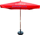 2m Square Wooden Eco Parasol