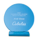 15cm x 10mm Jade Glass Circle Award E163103