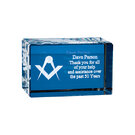 8cm x 5cm x 5cm Optical Crystal Rectangle, Horizontal or Vertical E163102