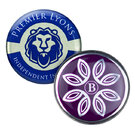 ALUMINIUM DOMED CLUTCH PIN BADGES E1614512
