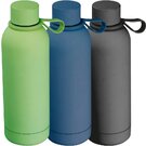 Rubberised drinking bottle with loop, 500 ml KENDRA