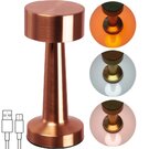 Stainless steel table lamp with rechargeable battery ILSE