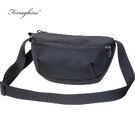 Waist bag &ndash; nylon, gun metal details LUANA
