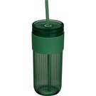 Ribbed cup with straw &ndash; 660ml SOLEDAD