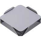6-piece coaster set made of stainless steel MATILDE