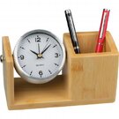 bamboo pencil case with analogue clock VERNON