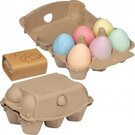 Chalk eggs in cardboard box GIZELA